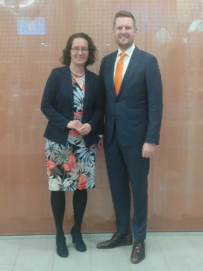 2022-03-30 Francijn Brouwer en Rick van Rumpt op de avond van hun installatie als gemeenteraadslid