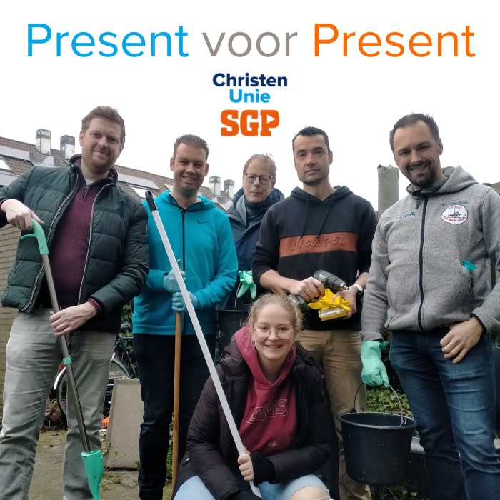Present actie fractie en besturen ChristenUnie-SGP Zoetermeer (18-01-2025)